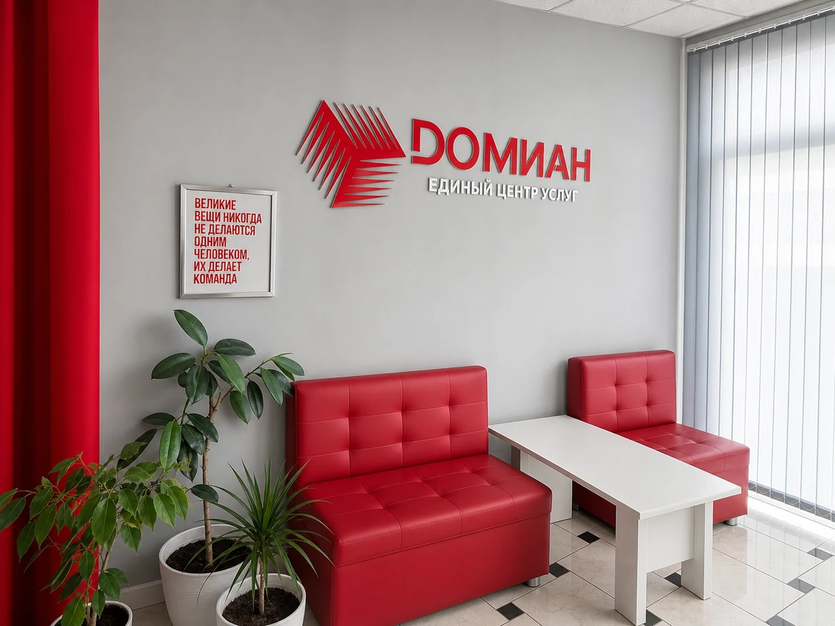 Зона ожидания в офисе Домиан